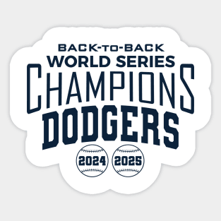 Dodgers 2025 World Series Champions Sticker